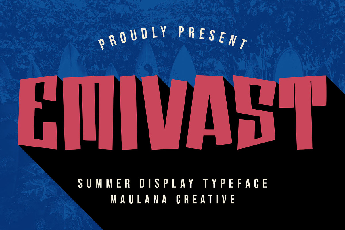 Emivast Summer Display Font, a Sans Serif Font by Maulana Creative (Photo 1 of 7)