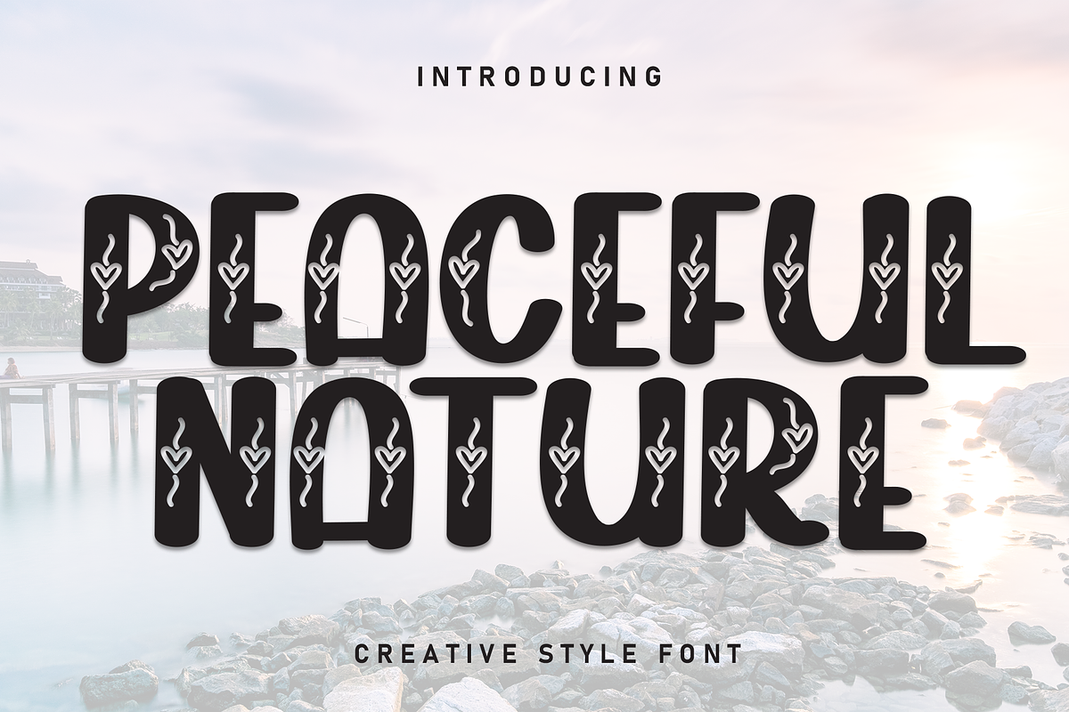 Peaceful Nature | Script Font, a Script Font by Scratchones (Photo 1 of 8)