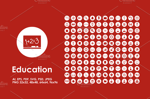Education icons preview 3