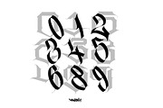 Tattoo Numbers  For Procreate, a Brush Add-On by Torus1 (Thumbnail 2 of 6)