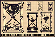 Hourglass Nature Scene Bundle, an Illustration by hafijul (Thumbnail 1 of 7)