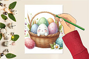 Watercolor Floral Easter Baskets, an Illustration by DreamCafeArt (Thumbnail 5 of 6)