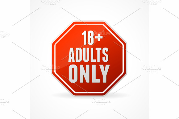 Vector Round Icon Of 18 Sign