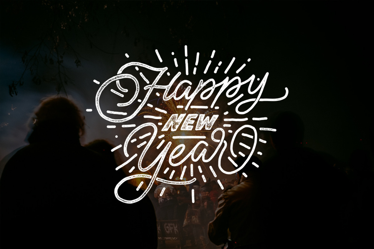 New Year Lettering Overlays, an Illustration by Davihero (Photo 2 of 7)