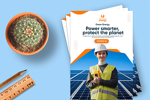 Minimal Solar Power Flyer Template