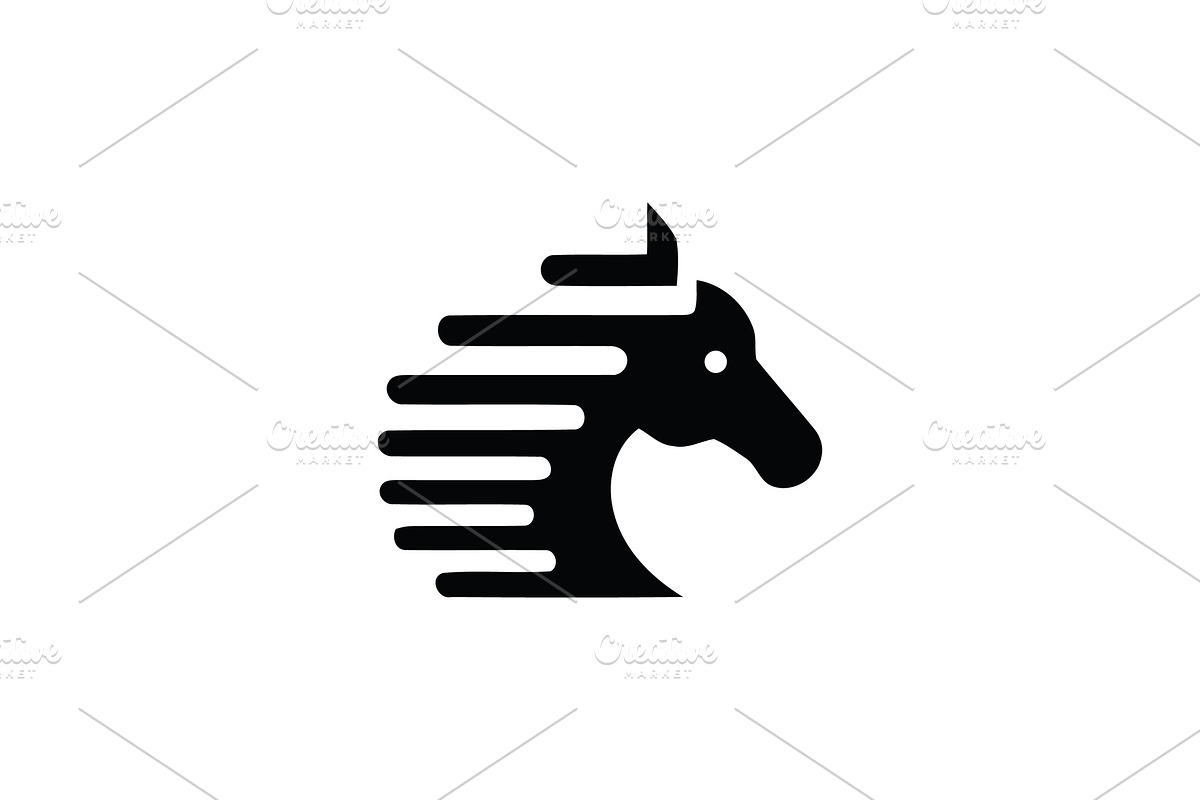 Fast Motion Horse Head, a Branding & Logo Template by Vectorium Studio (Photo 1 of 2)