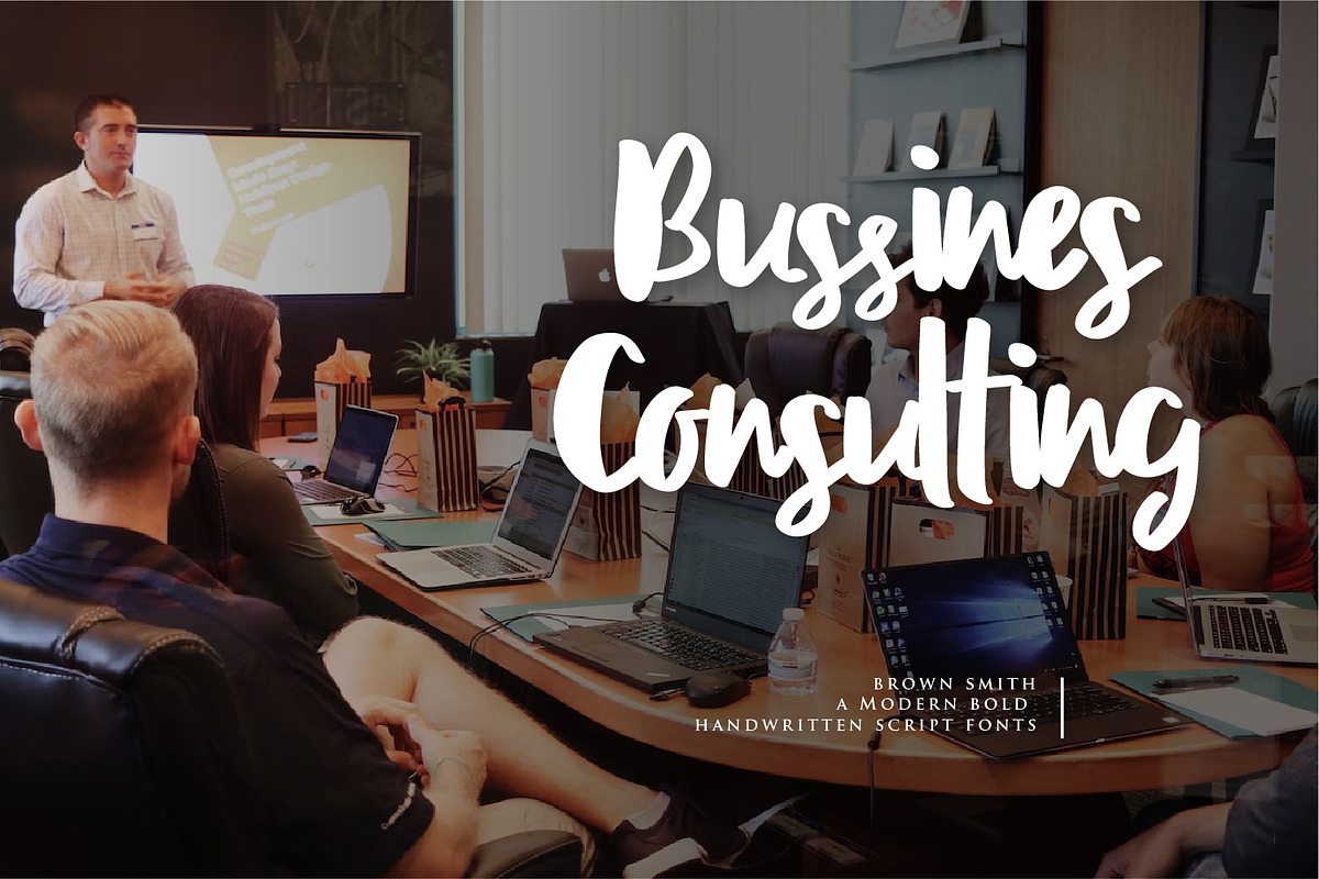 Brown Smith - Modern Bold Script fon, a Script Font by Nahar_std (Photo 11 of 11)
