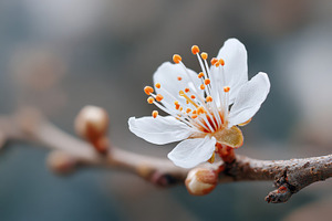Delicate cherry blossoms in soft focus, a Nature Photo by AlyaAnd