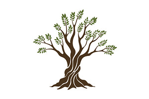 Olive trees with branches and, a Food Illustration by Things for designers