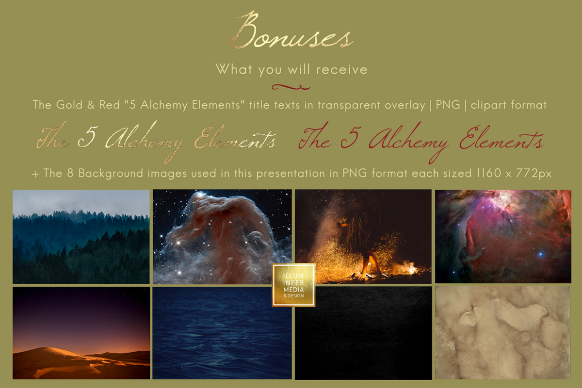 The 5 Alchemy Elements: Foil Set, an Object Graphic by Illumineer Media & Design (Photo 13 of 13)