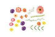 Watercolour Flowers & Wreath, an Illustration by rebeccamcmillan (Thumbnail 2 of 2)