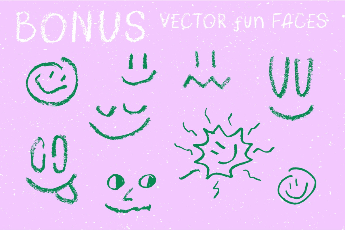 Dos Crayones 2 textured fonts, a Handwritten Font by Fat Hamster (Photo 16 of 18)