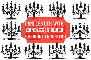Candle silhouette vector, an Illustration by Amazin_art