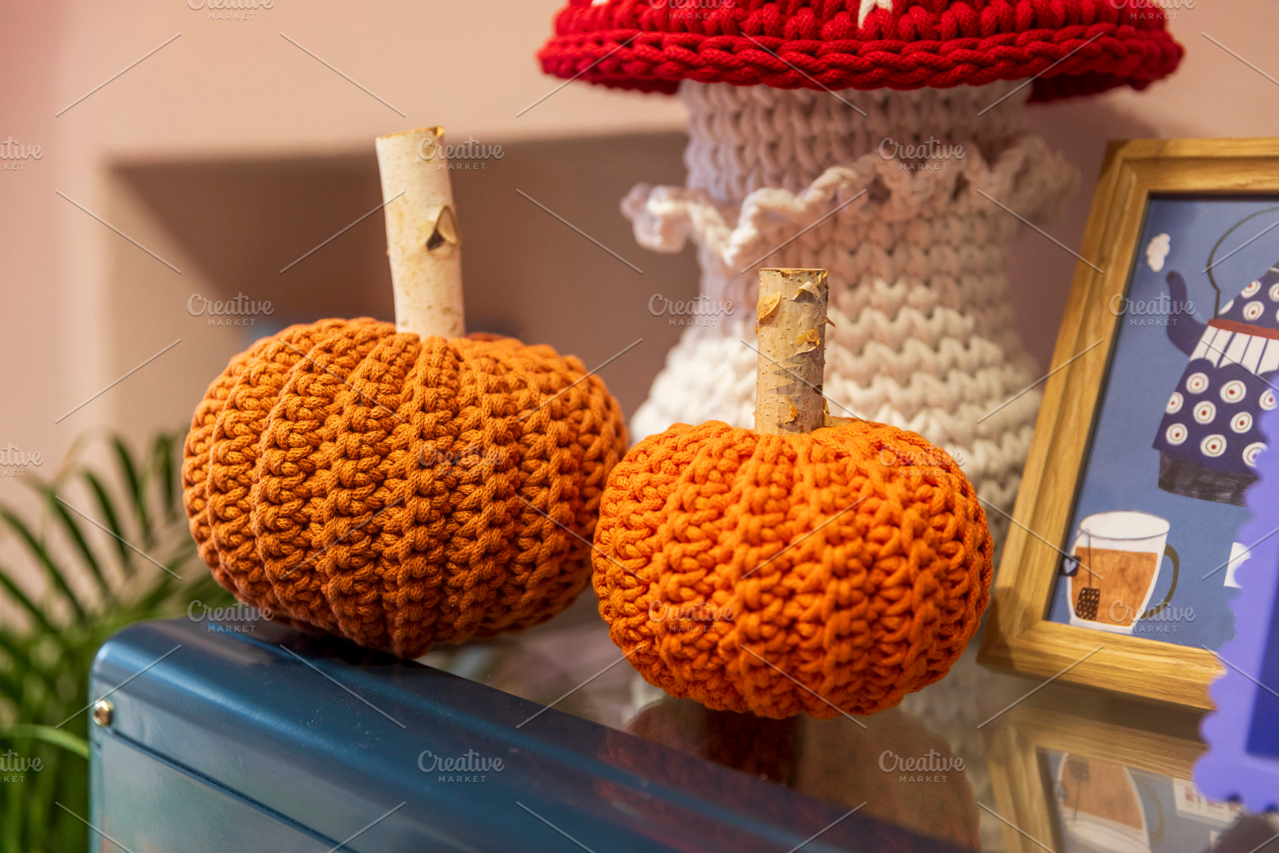 Handmade Crochet Pumpkins with Birch, a Holiday Photo by Imaginarium