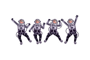 Astronaut Character Set Graphics