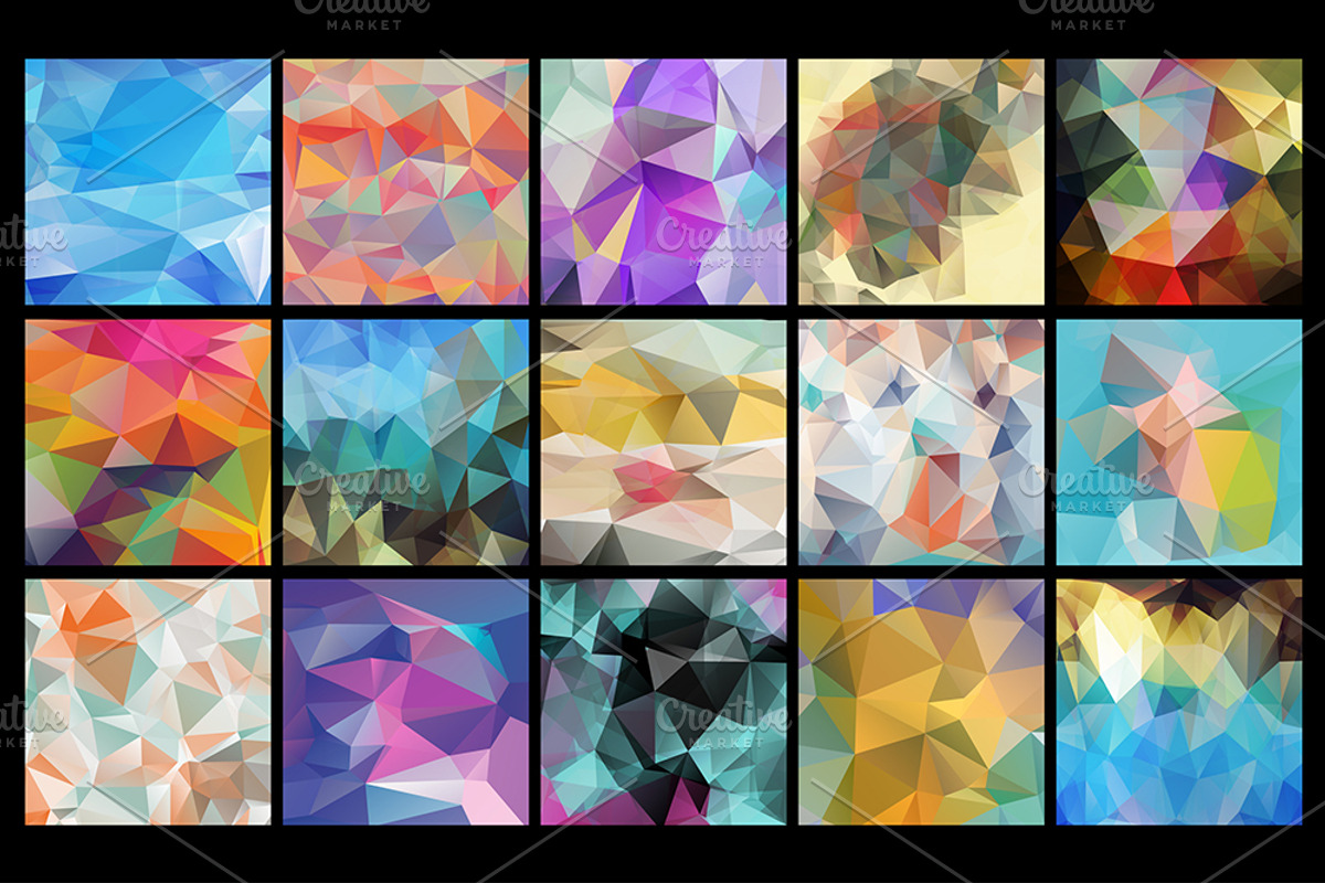 30 Geometric Backgrounds preview 3
