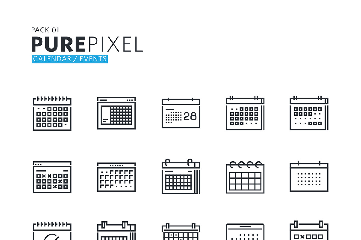 Pure Pixel Icons, an Outline Icon by PureSolution (Photo 2 of 8)