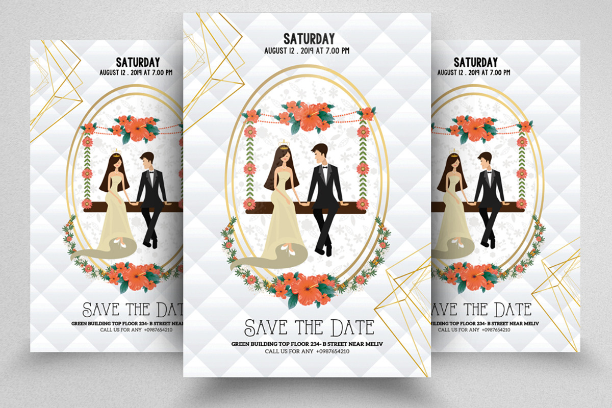 Save The Date Flyer Template, a Flyer Template by Psd Templates (Photo 1 of 2)