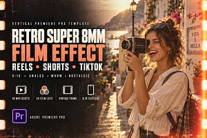Retro Super 8mm Reels Premiere Pro