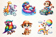 Quirky Safari Animals Clipart, an Illustration by Dream Creation (Thumbnail 5 of 5)