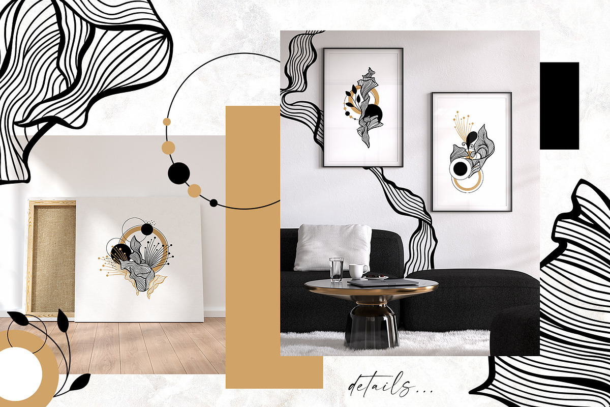 Modern Waves - Art Print Creator, a Decorative Illustration by ilonitta (Photo 12 of 14)