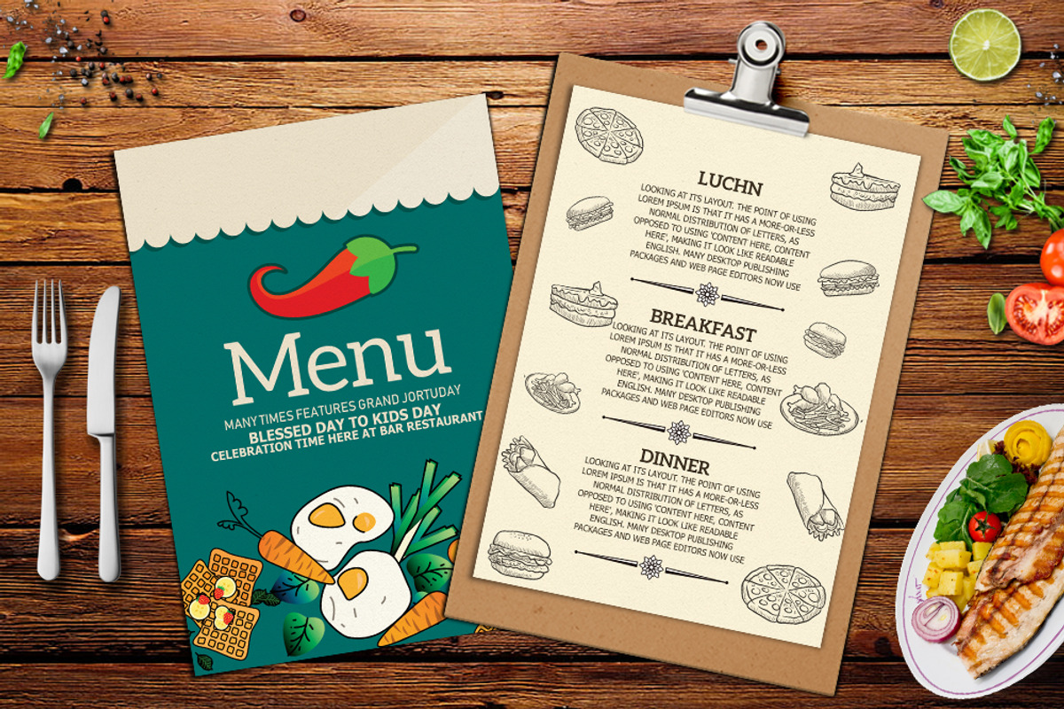 Restaurant Food Menu Template, a Flyer Template by Business Flyers (Photo 4 of 4)
