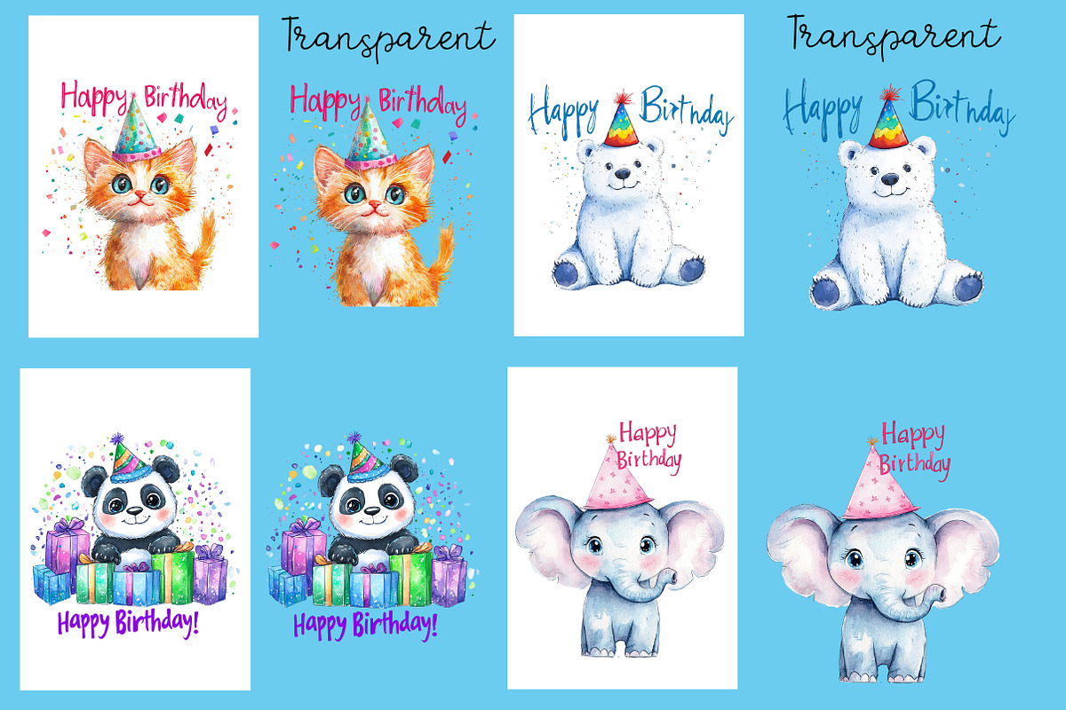 Happy birthday card bundle, an Illustration by Designworld (Photo 2 of 5)