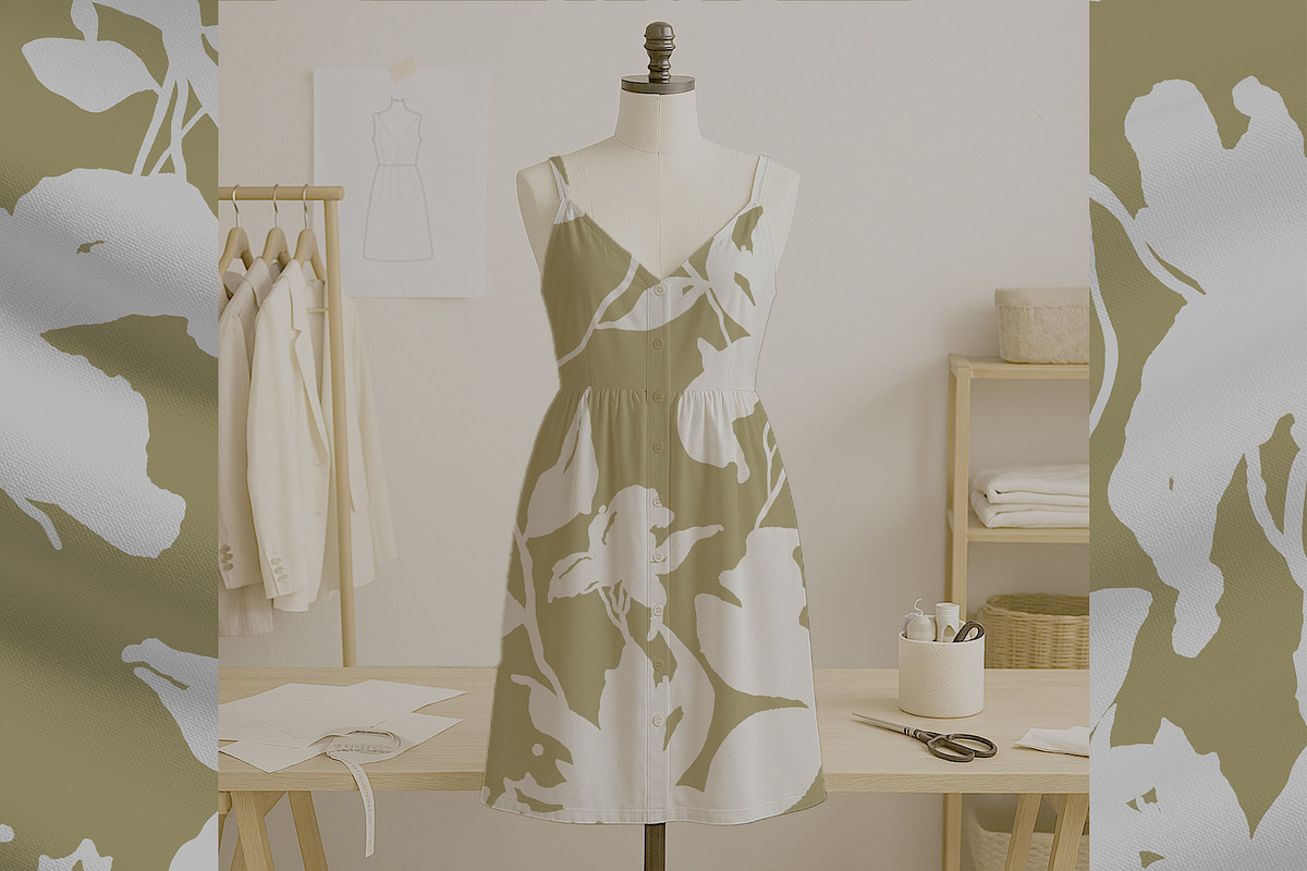 MINIMAL BOTANICAL PATTERN, a Pattern Graphic by MartinShop (Photo 4 of 9)