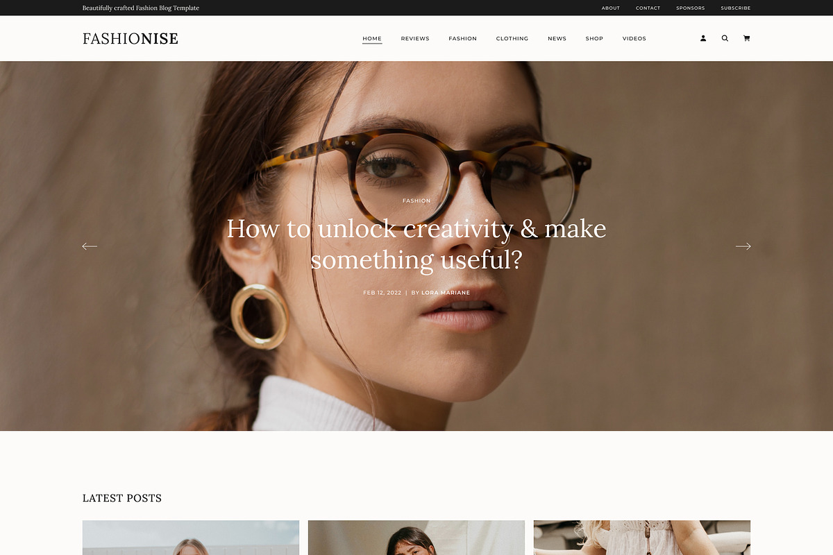 Fashionise – Fashion Blog Template, a Bootstrap Template by TemplatesJungle (Photo 2 of 2)