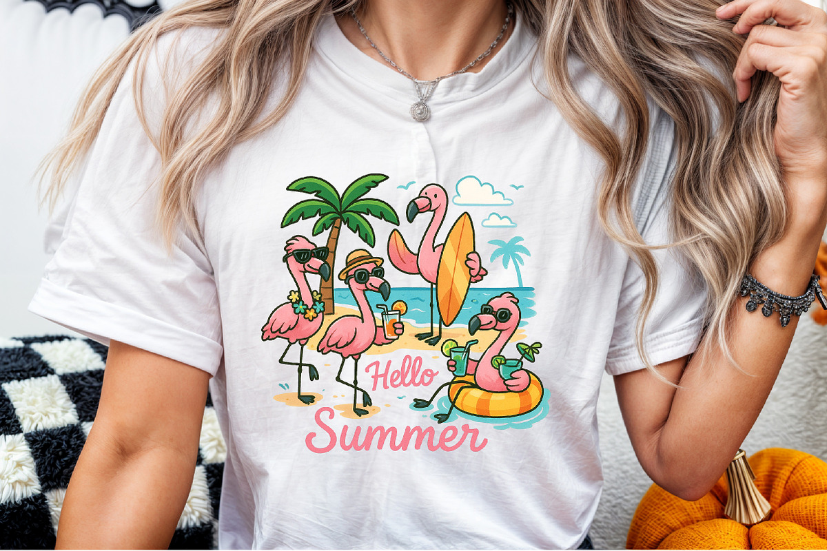 Flamingo Summer Png Sublimation Desi, an Illustration by Sublimation Artist (Photo 5 of 9)