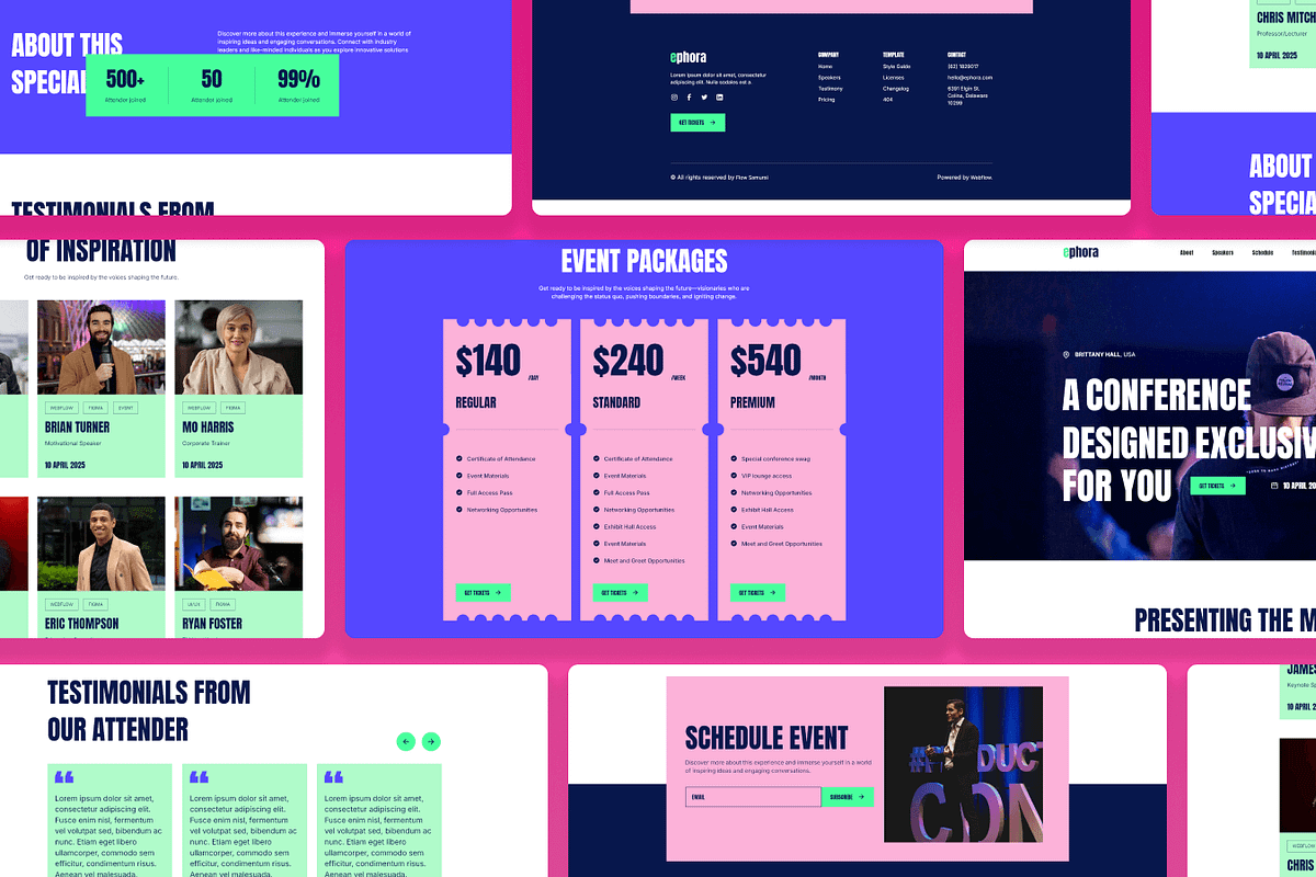 Ephora - Event Framer Template, a Landing Page Template by Flow Samurai Templates (Photo 2 of 5)