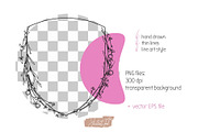 Floral wedding clipart set, a Decorative Illustration by JuDesign (Thumbnail 3 of 5)