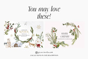 Christmas Floral watercolor graphics, a Decorative Illustration by Grace Noboa Illustrations (Thumbnail 15 of 15)