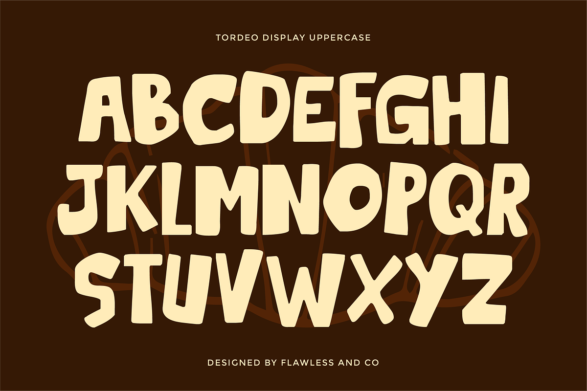 Tordeo - Unique Display Font, a Sans Serif Font by Flawless And Co (Photo 5 of 10)