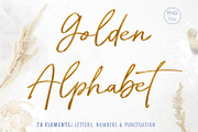Golden Alphabet - PNG Overlays, an Object Graphic by PixelJungle (Thumbnail 1 of 3)