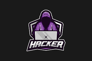 Hacker Mascot Esports Logo Vector