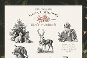 Merry Christmas! Vintage winter set, a Seasonal Illustration by Pamyatka Shop (Thumbnail 5 of 20)