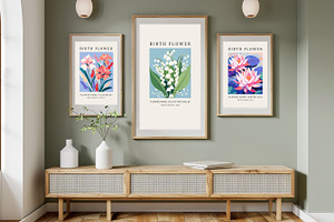 Birth Month Flower Market Wall Art