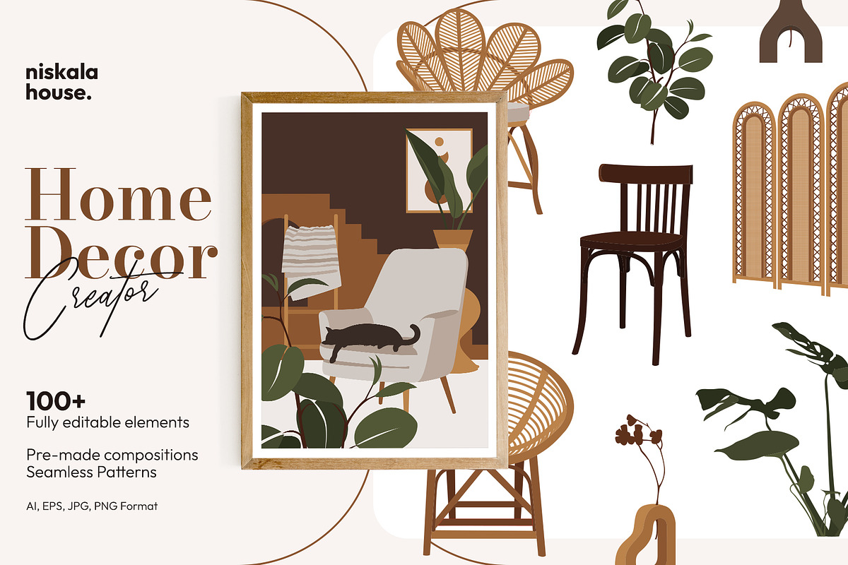 Home Decor Creator Pack, an Object Illustration by Nenjo Studio (Photo 1 of 9)