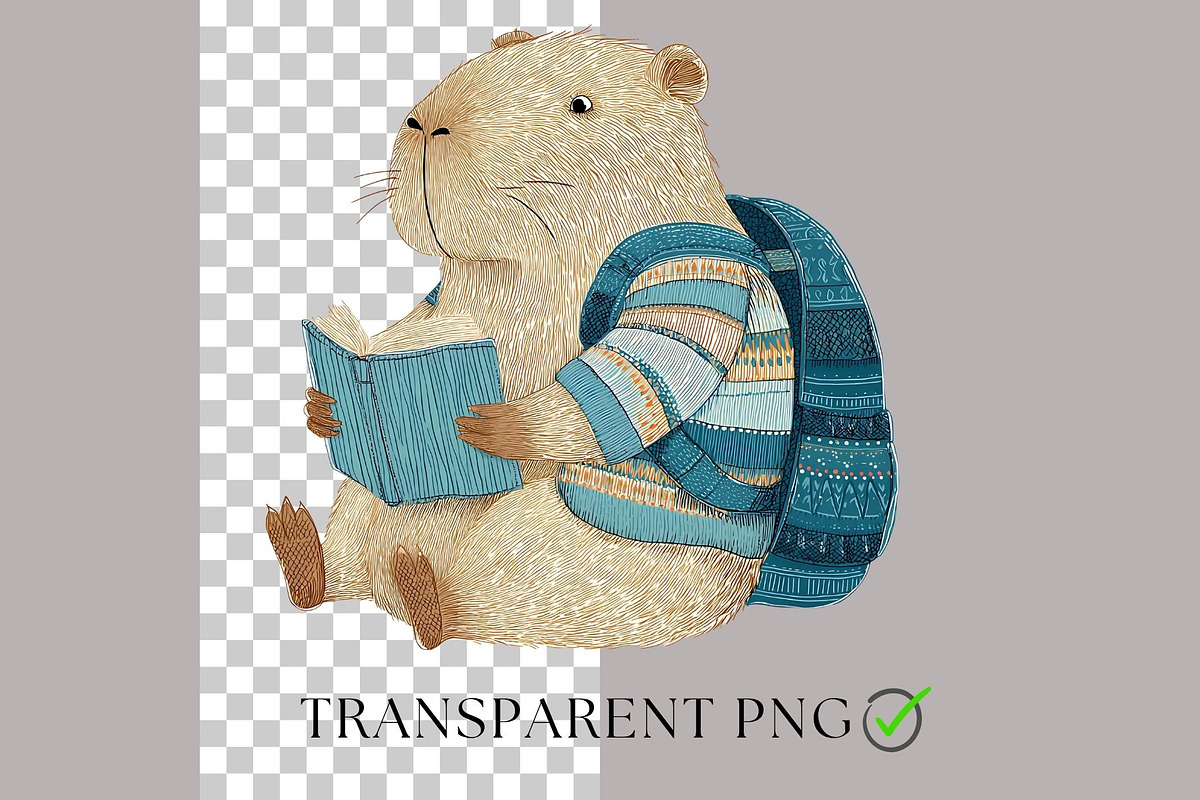 Cute Capybara Clipart Watercolor, an Animal Illustration by Nicole Branger Art (Photo 5 of 21)