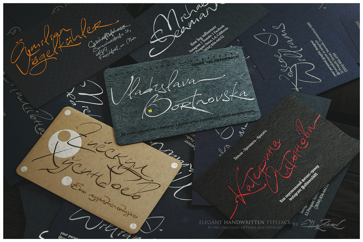 Reissfeder: Handwritten Typeface, a Handwritten Font by Eldar Zakirov's (Photo 13 of 29)