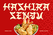 Hashira Senju - Japanese Food Font, a Handwritten Font by Pandeka Studio (Thumbnail 1 of 9)