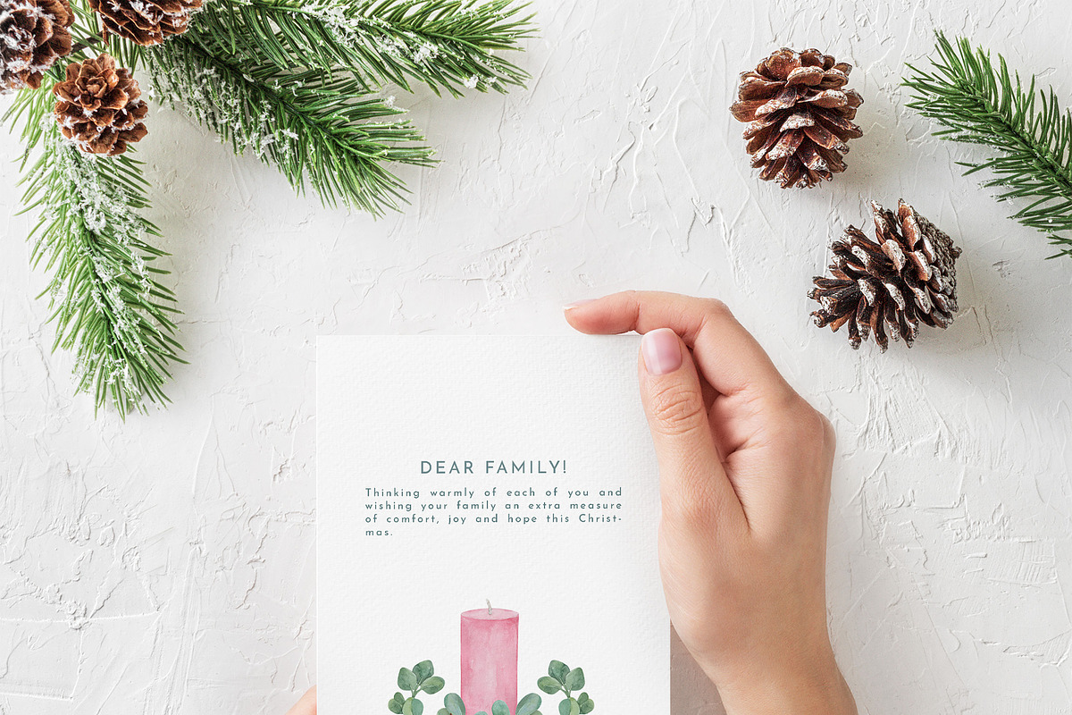WINTER GREENERY WATERCOLOR SET, a Decorative Illustration by Kate Galunga Artstore (Photo 7 of 9)