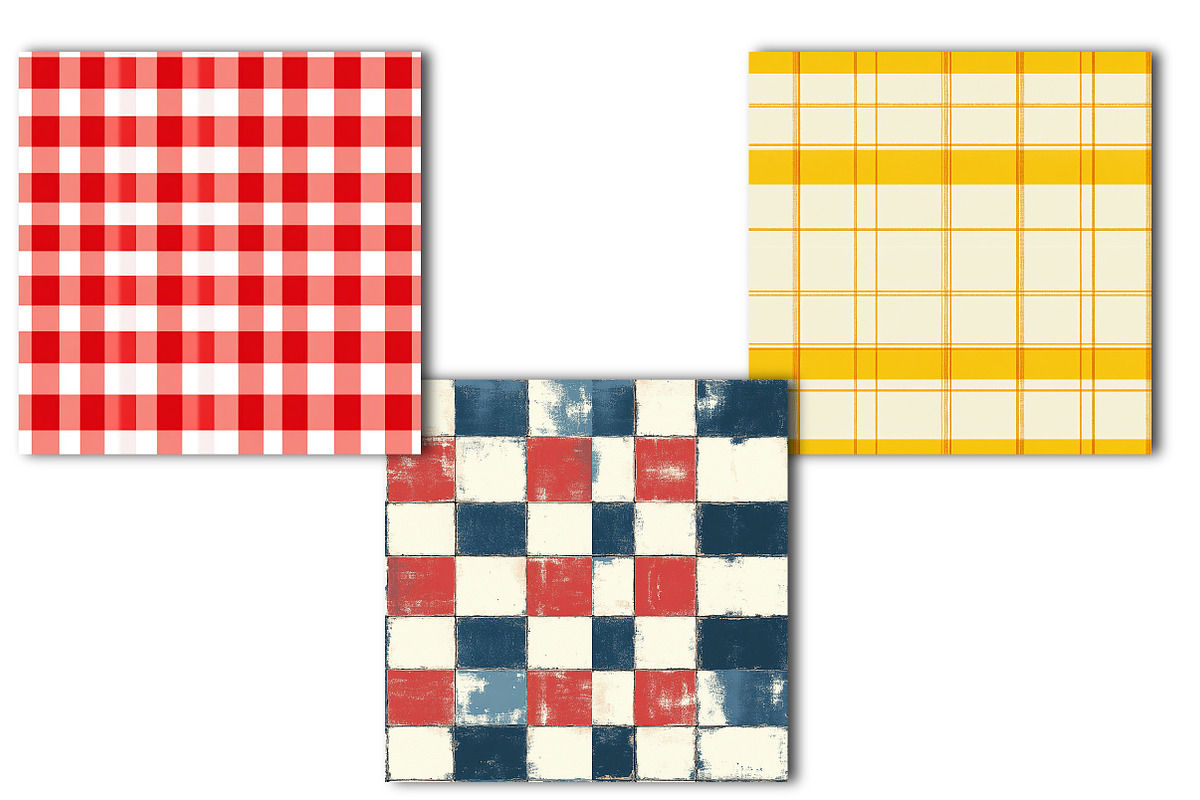 Summer Picnic Gingham Pattern, an Illustration by OK Design (Photo 2 of 4)