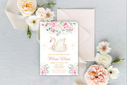 Princess Swan Baby Shower Invite, an Invitation Template by SvetaArtStore (Thumbnail 8 of 9)