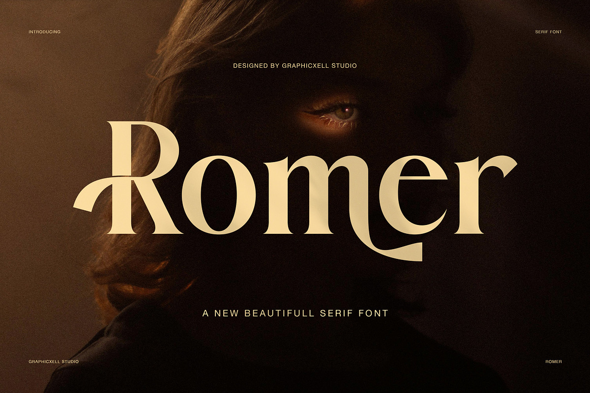 Romer Elegant Serif Font, a Serif Font by Graphicxell (Photo 1 of 8)