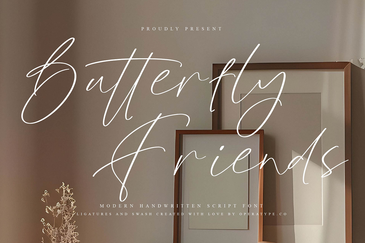 Butterfly Friends, a Script Font by operatype.co (Photo 1 of 15)
