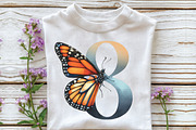 Watercolor Butterfly Number Clipart, an Illustration by CraftArtStudio (Thumbnail 3 of 5)