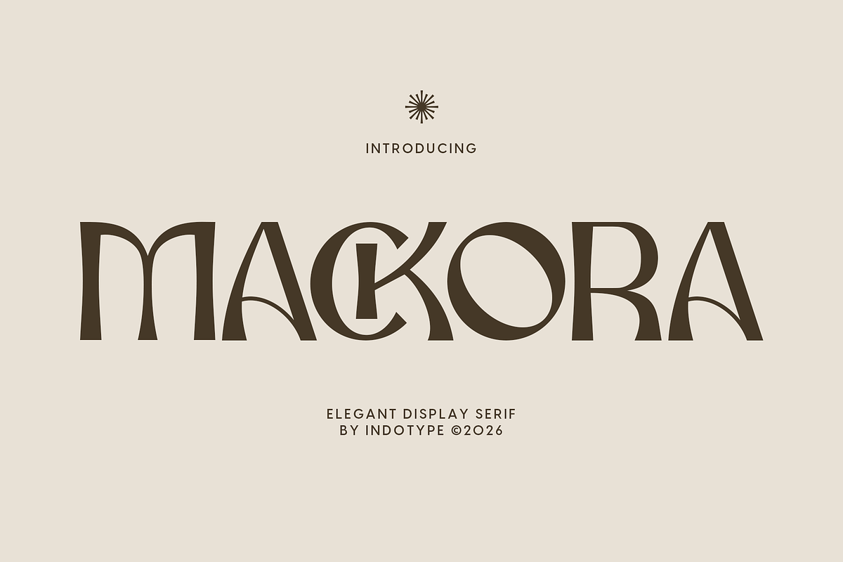 Mackora - Elegant Display Serif Font, a Serif Font by Indotype Foundry (Photo 1 of 10)