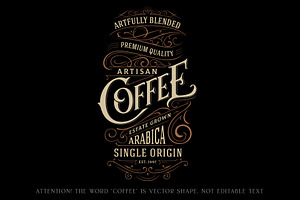 Vintage Coffee Label Logo